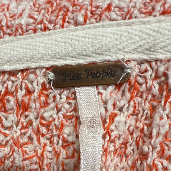 Free People Electric City Pink & White Marled Sweater XS Boho Festival - Picture 3 of 6